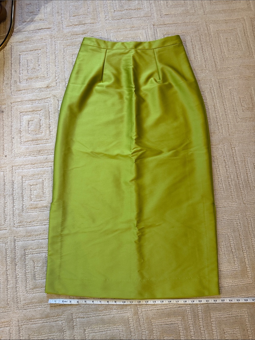 High-Waist Lime Green Pencil Skirt